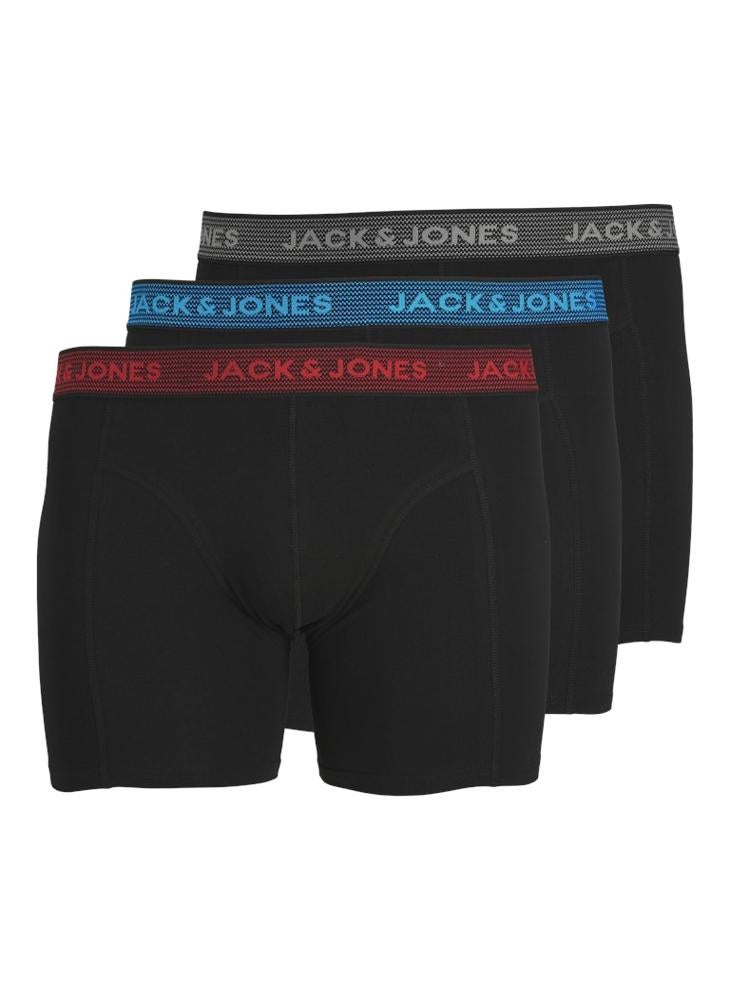 JACK & JONES 3 Pack Logo Band Trunks - Image 1